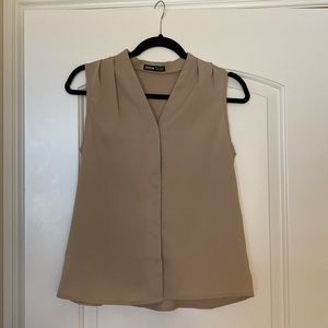 Sleeveless V-Neck Blouse